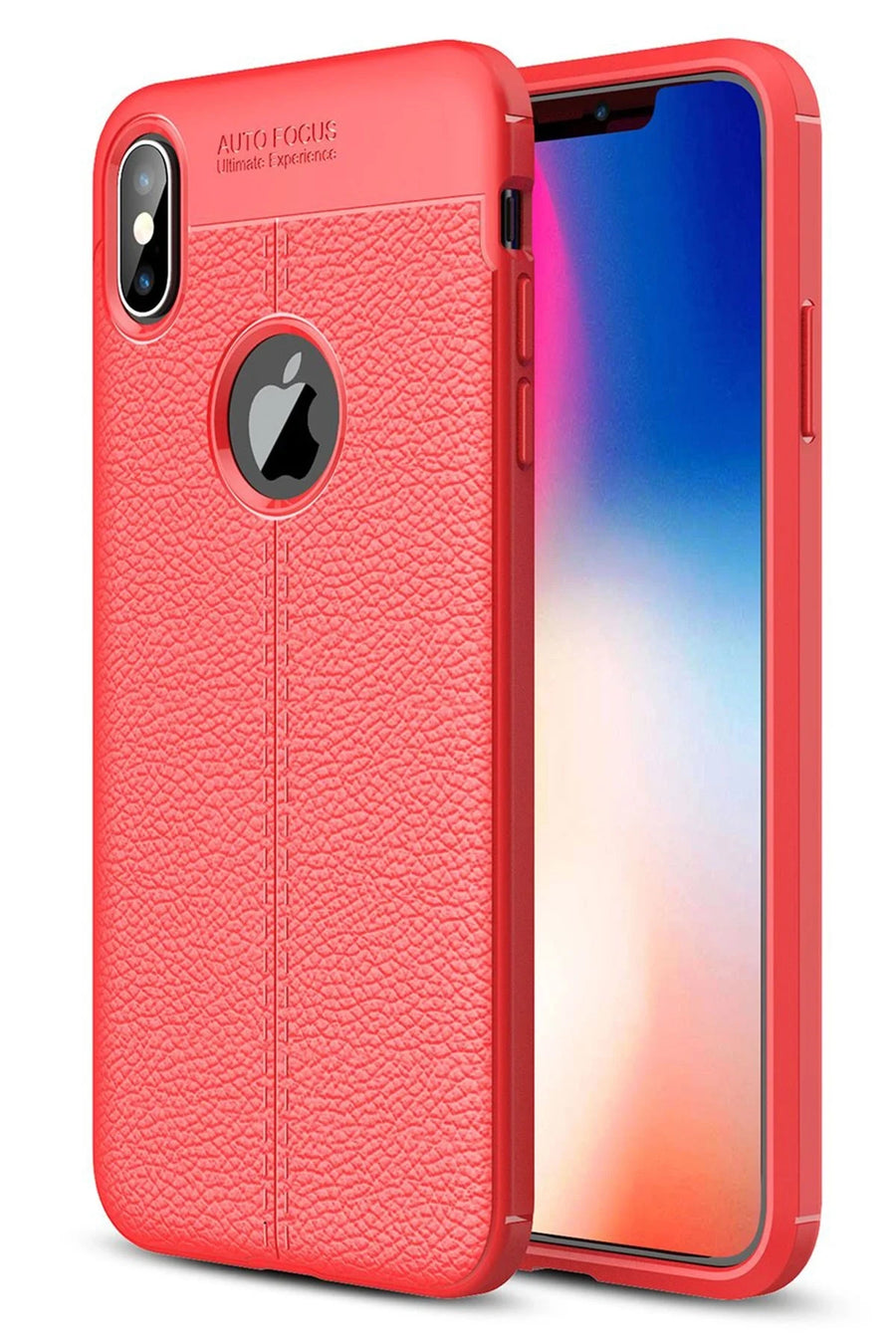 Newface Apple iPhone XS Max Kılıf Auto Focus Kapak - Kırmızı