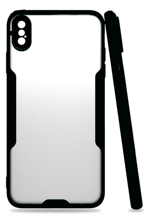 Newface Apple iPhone XS Max Kılıf Platin Silikon - Siyah