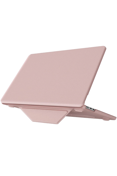 Newface Apple Macbook Pro 14 2021 Macbook Deri Kapak - Pembe