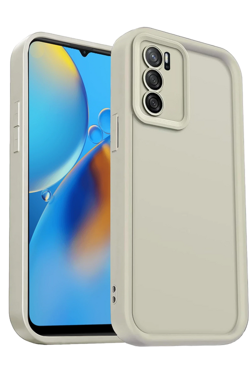 Newface Oppo A16 Kılıf Viera Silikon - Krem