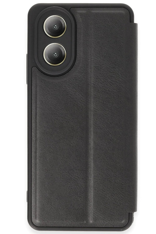 Newface Oppo A38 Kılıf Flip Cover - Siyah