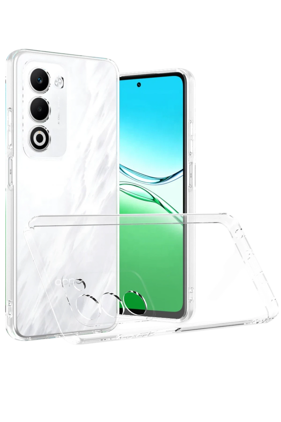 Newface Oppo A5 4G Lüx Şeffaf Silikon - Şeffaf