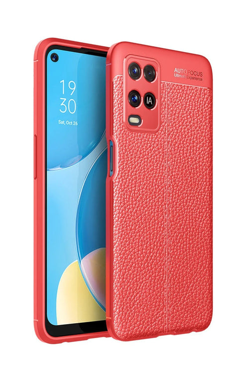 Newface Oppo A54 4G Kılıf Auto Focus Kapak - Kırmızı