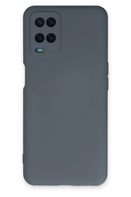 Newface Oppo A54 4G Kılıf Nano içi Kadife Silikon - Gri