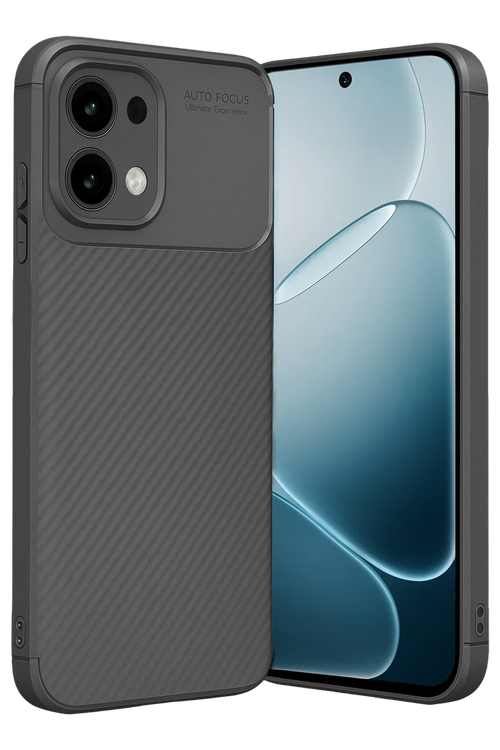 Newface Oppo A6 Pro 4G Auto Focus Karbon Kapak - Gri