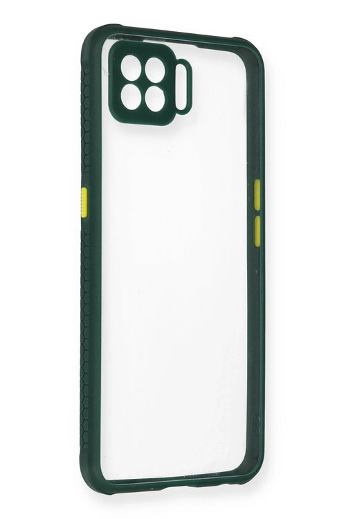 Newface Oppo A73 Kılıf Miami Şeffaf Silikon - Koyu Yeşil