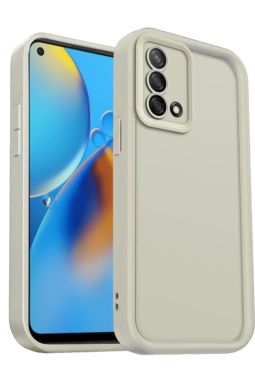 Newface Oppo A74 4G Kılıf Viera Silikon - Krem