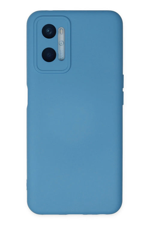 Newface Oppo A96 Kılıf Nano içi Kadife Silikon - Mavi