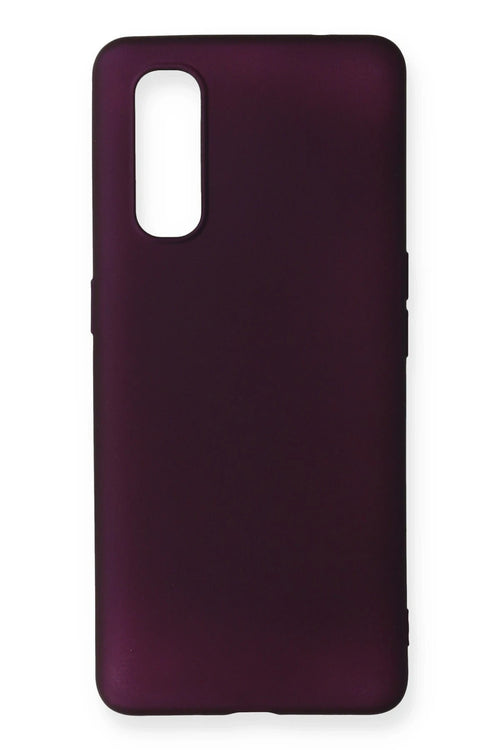 Newface Oppo Find X2 Kılıf First Silikon - Mürdüm