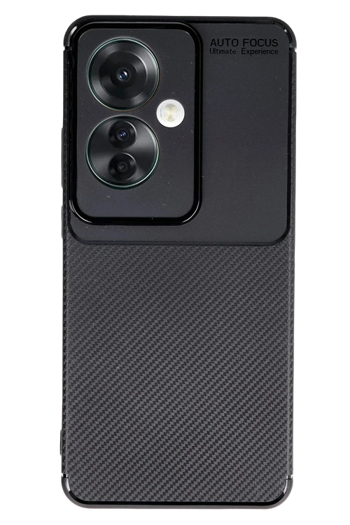 Newface Oppo Reno 11F Kılıf Auto Focus Karbon Kapak - Siyah