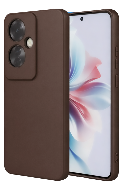 Newface Oppo Reno 11F Kılıf First Silikon - Kahverengi