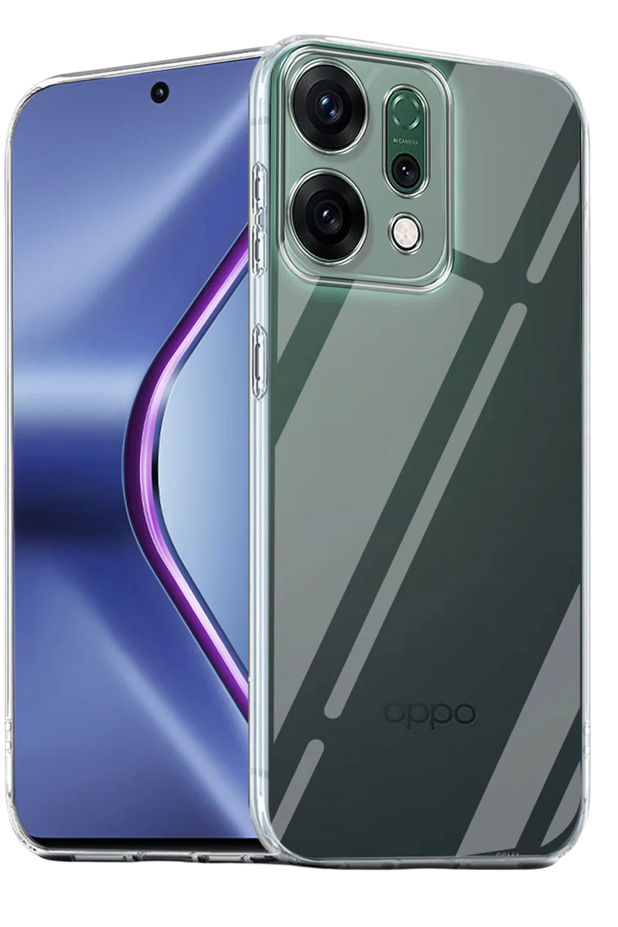Newface Oppo Reno 14 Kılıf Lüx Şeffaf Silikon - Şeffaf