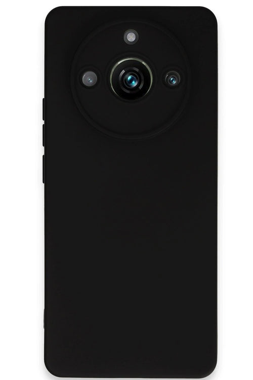 Newface Realme 11 Pro Kılıf Nano içi Kadife Silikon - Siyah