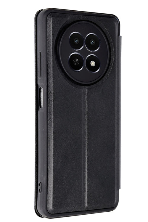 Newface Realme 12 5G Kılıf Flip Cover - Siyah