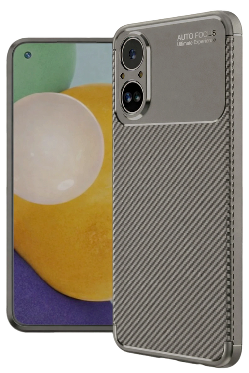 Newface Realme 12 Lite Kılıf Auto Focus Karbon Kapak - Gri