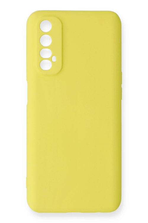 Newface Realme 7 Kılıf Nano içi Kadife Silikon - Sarı