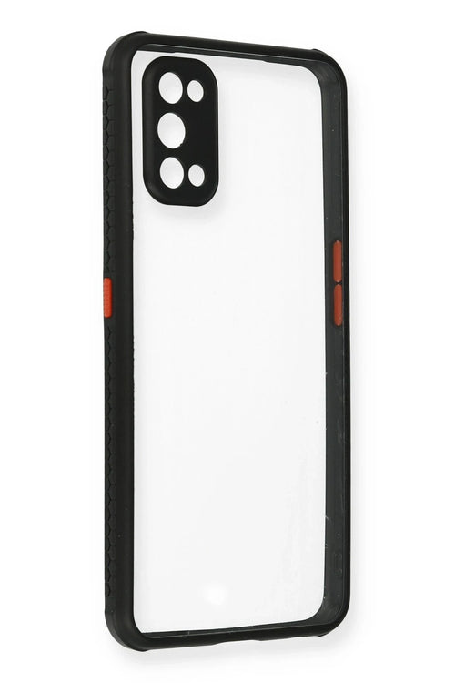 Newface Realme 7 Pro Kılıf Miami Şeffaf Silikon - Siyah