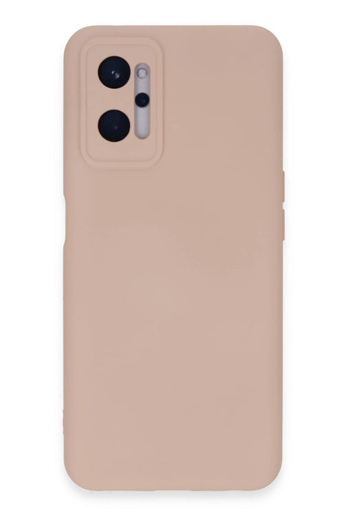 Newface Realme 9i 4G Kılıf Nano içi Kadife Silikon - Pudra
