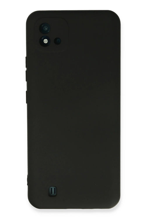 Newface Realme C11 2021 Kılıf Nano içi Kadife Silikon - Siyah
