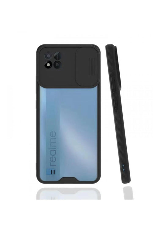 Newface Realme C11 2021 Kılıf Platin Kamera Koruma Silikon - Siyah