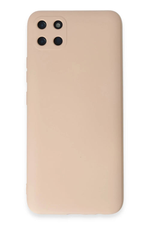 Newface Realme C11 Kılıf Nano içi Kadife Silikon - Pudra