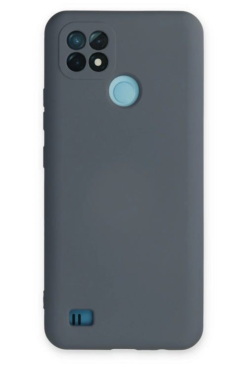 Newface Realme C21 Kılıf Nano içi Kadife Silikon - Gri