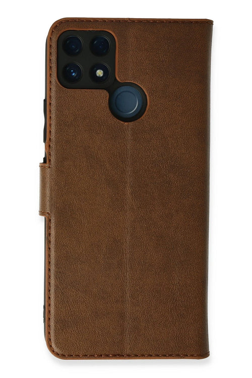 Newface Realme C25 Kılıf Trend S Plus Kapaklı Kılıf - Taba