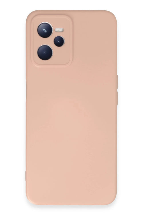 Newface Realme C35 Kılıf Nano içi Kadife Silikon - Pudra