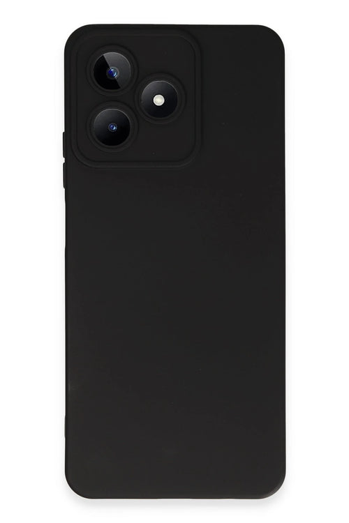 Newface Realme C53 Kılıf Nano içi Kadife Silikon - Siyah