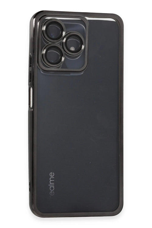Newface Realme C53 Kılıf Razer Lensli Silikon - Siyah