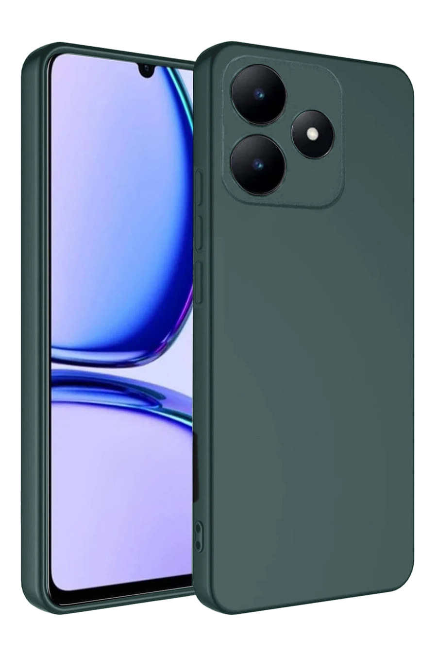 Newface Realme C61 Kılıf First Silikon - Koyu Yeşil