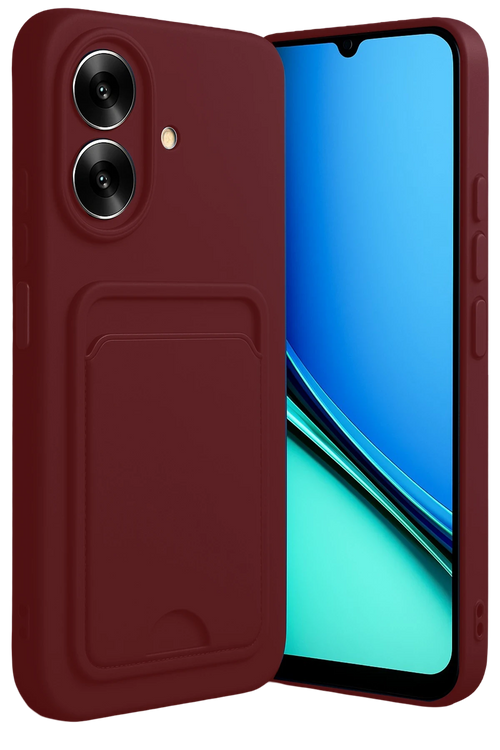 Newface Realme Note 60 Kelvin Kartvizitli Silikon - Bordo