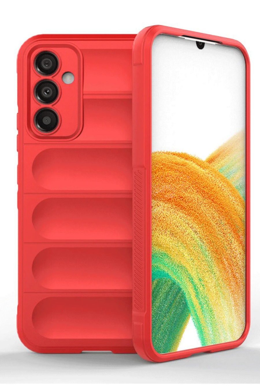 Newface Samsung A36 Kılıf Optimum Silikon - Kırmızı