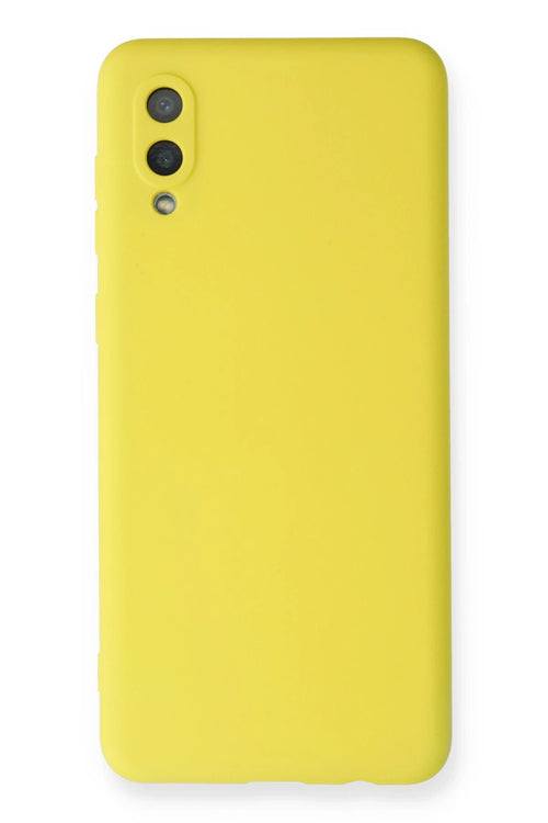 Newface Samsung Galaxy A02 Kılıf Nano içi Kadife Silikon - Sarı