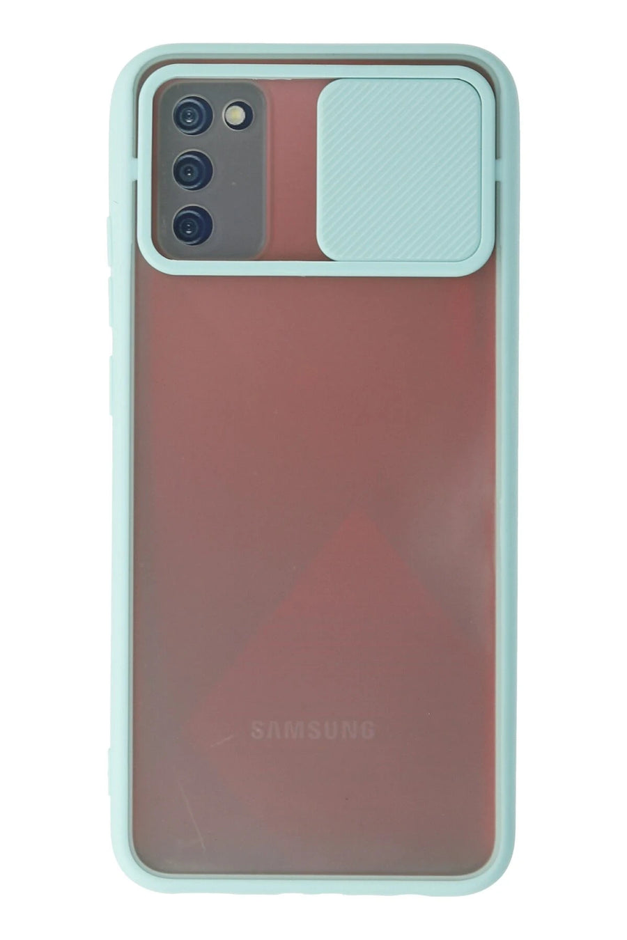 Newface Samsung Galaxy A02S Kılıf Palm Buzlu Kamera Sürgülü Silikon - Turkuaz