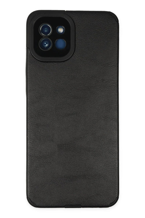 Newface Samsung Galaxy A03 Kılıf Loop Deri Silikon - Siyah