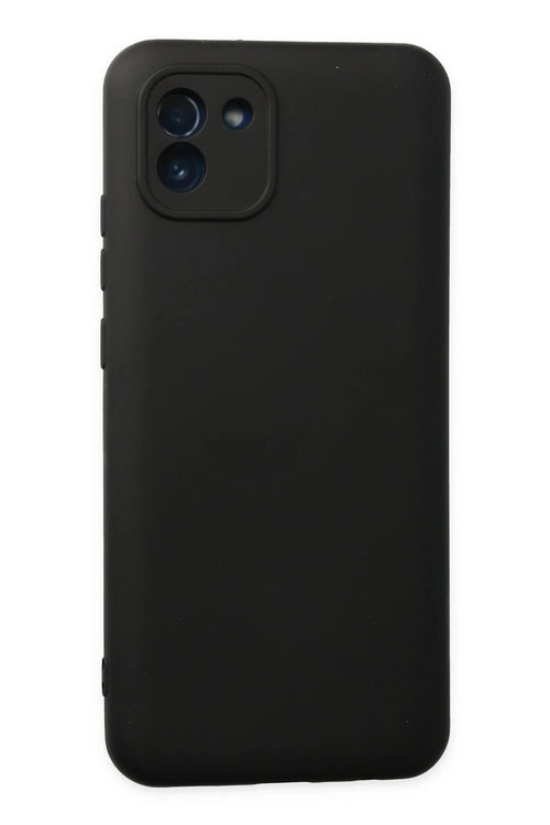 Newface Samsung Galaxy A03 Kılıf Nano içi Kadife Silikon - Siyah