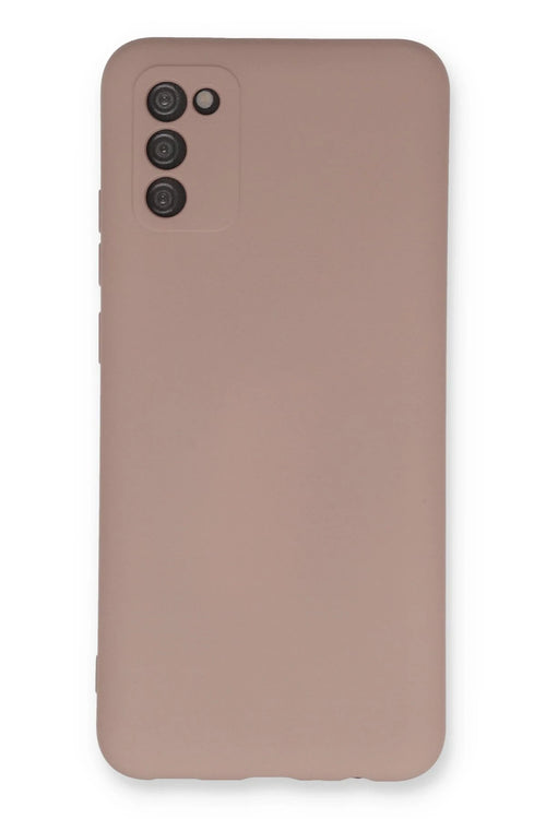 Newface Samsung Galaxy A03S Kılıf Nano içi Kadife Silikon - Pudra