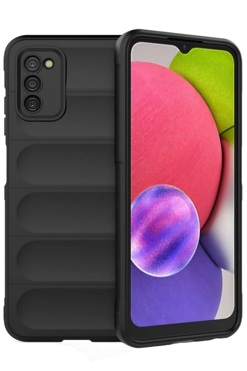 Newface Samsung Galaxy A03S Kılıf Optimum Silikon - Siyah