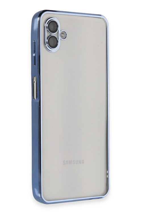 Newface Samsung Galaxy A04 Kılıf Razer Lensli Silikon - Açık Mavi
