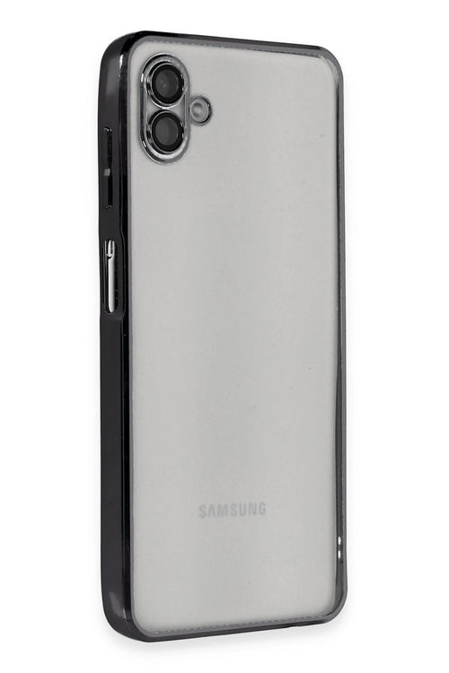 Newface Samsung Galaxy A04 Kılıf Razer Lensli Silikon - Siyah