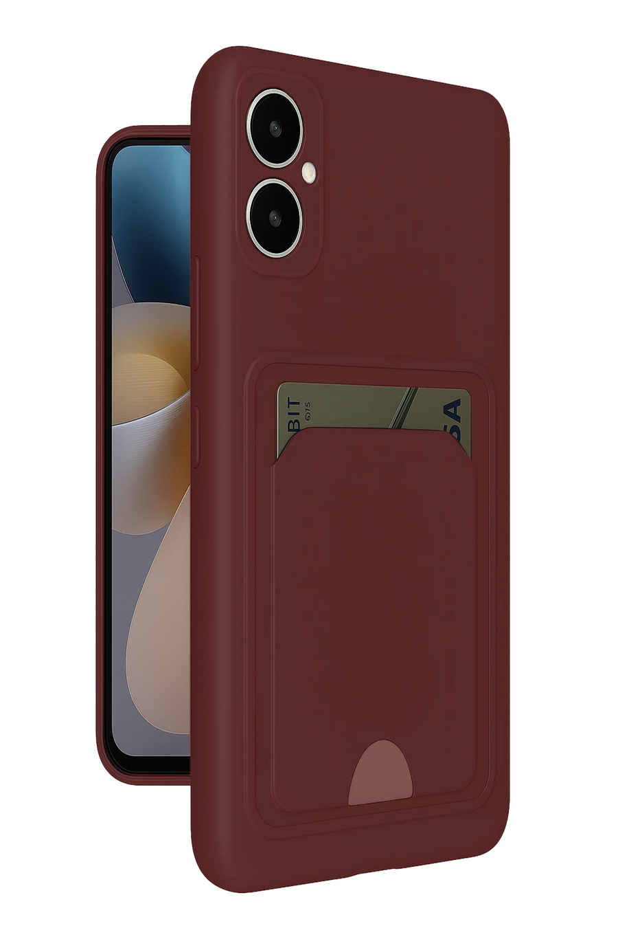 Newface Samsung Galaxy A05 Kelvin Kartvizitli Silikon - Bordo