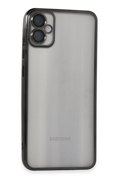 Newface Samsung Galaxy A05 Kılıf Razer Lensli Silikon - Siyah