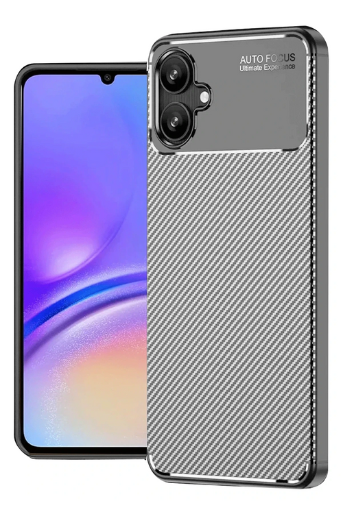 Newface Samsung Galaxy A06 Kılıf Auto Focus Karbon Kapak - Gri