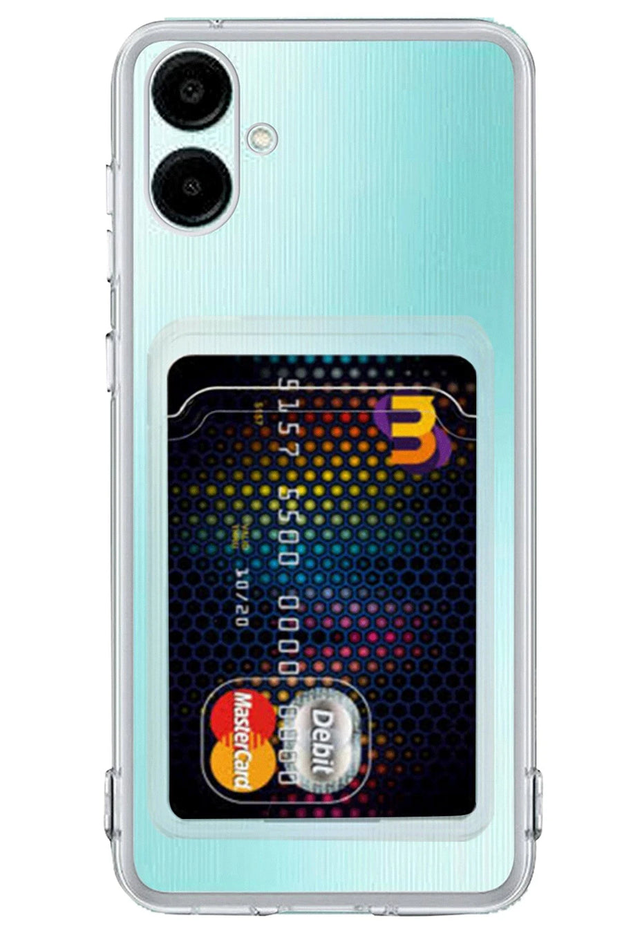 Newface Samsung Galaxy A06 Kılıf Kart Şeffaf Silikon - Şeffaf