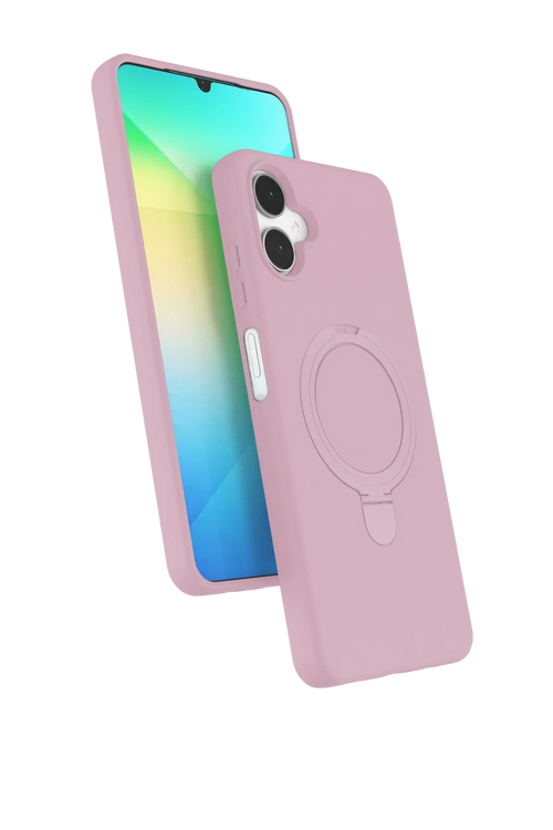 Newface Samsung Galaxy A06 Regal Magsafe Standlı Kapak - Açık Pembe