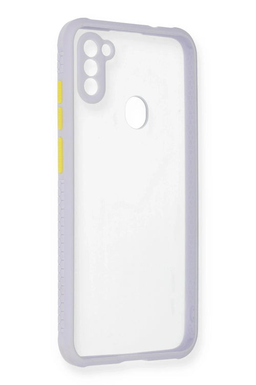 Newface Samsung Galaxy A11 Kılıf Miami Şeffaf Silikon - Lila