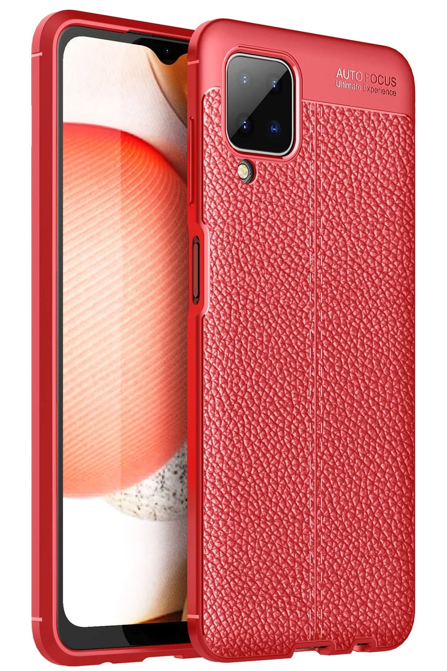 Newface Samsung Galaxy A12 Kılıf Auto Focus Kapak - Kırmızı