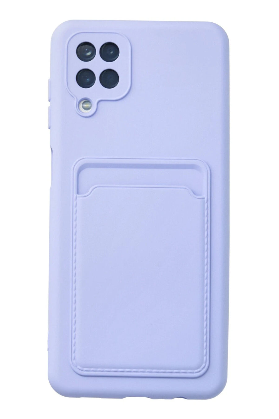 Newface Samsung Galaxy A12 Kılıf Kelvin Kartvizitli Silikon - Lila