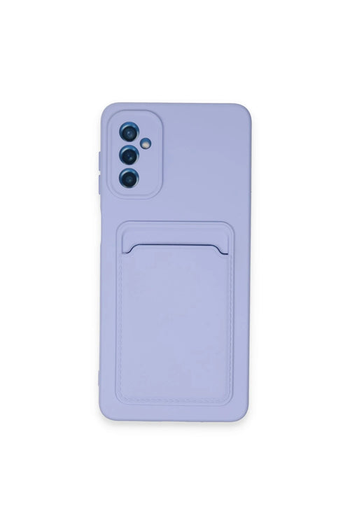 Newface Samsung Galaxy A14 4G Kılıf Kelvin Kartvizitli Silikon - Lila